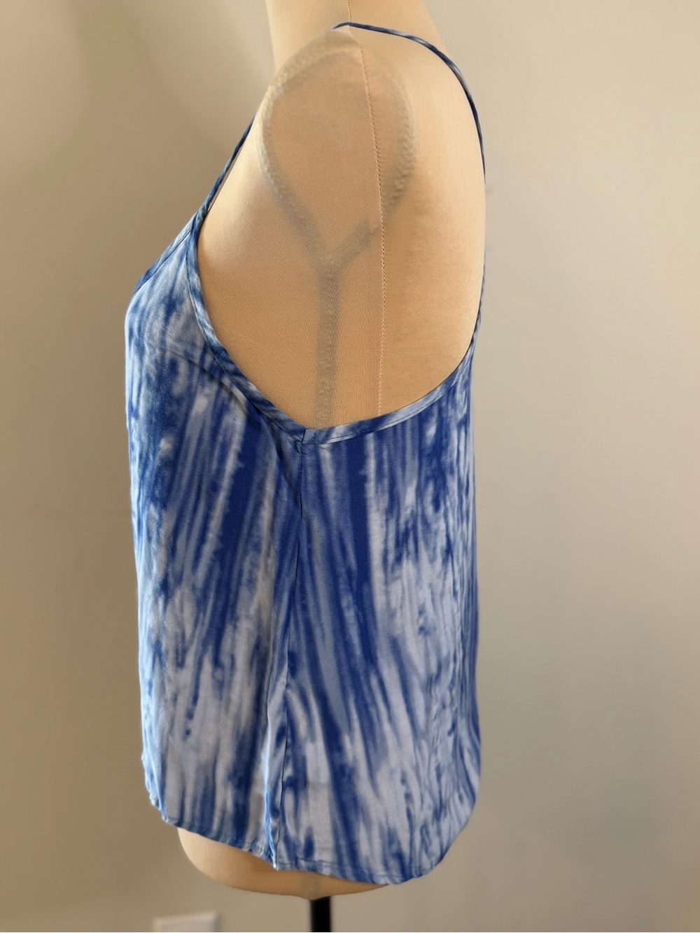 BYCORPUS boho chic blue tie dye racer back tank top SM - Picture 3 of 12